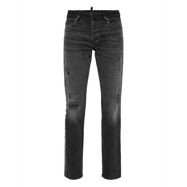 フィリッププレイン メンズ デニムパンツ ボトムス Straight-leg jeans Blue|asty