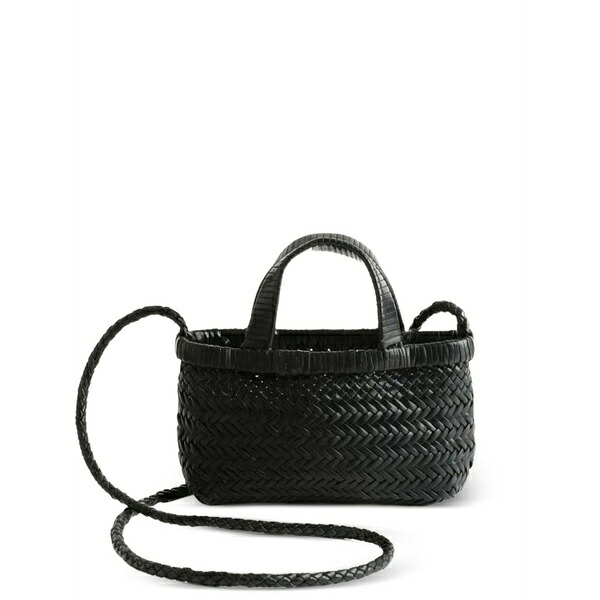 マネビ レディース ハンドバック 御徒面子 Micro sunset woven crossbody bag Black
