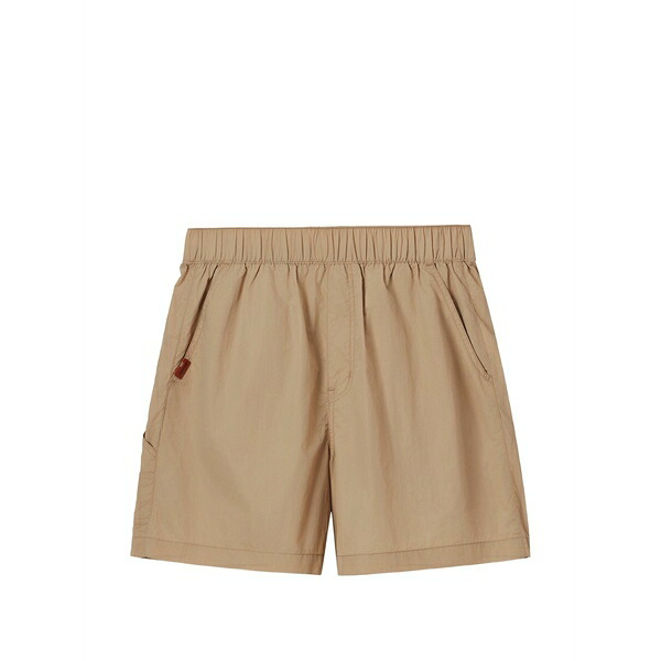 黒茶 レディース 心地よいズボン下 ボトムス Logo-patch shorts Neutrals