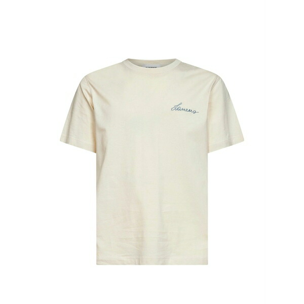 ラネウス メンズ ティーシャツ トップス Printed t-shirt Neutrals