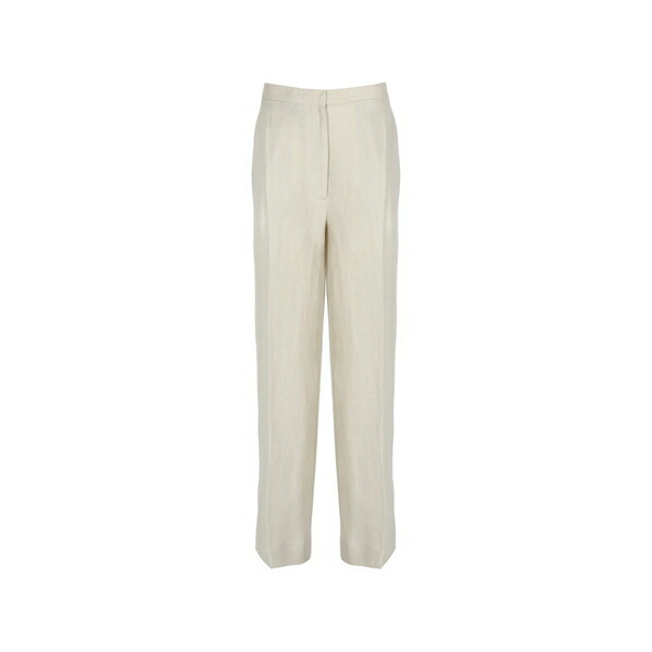 ラルディーニ レディース 心地好いズボン下 ボトムス Linen straight-leg trousers Neutrals
