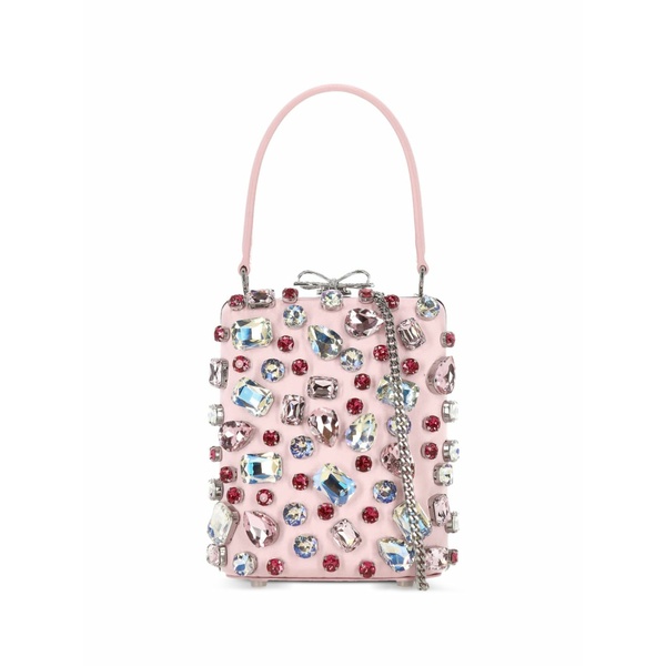 セルフ・ポートレイト レディース ハンドバック 御徒面子 Mini bow crystal-embellished tote bag Pink