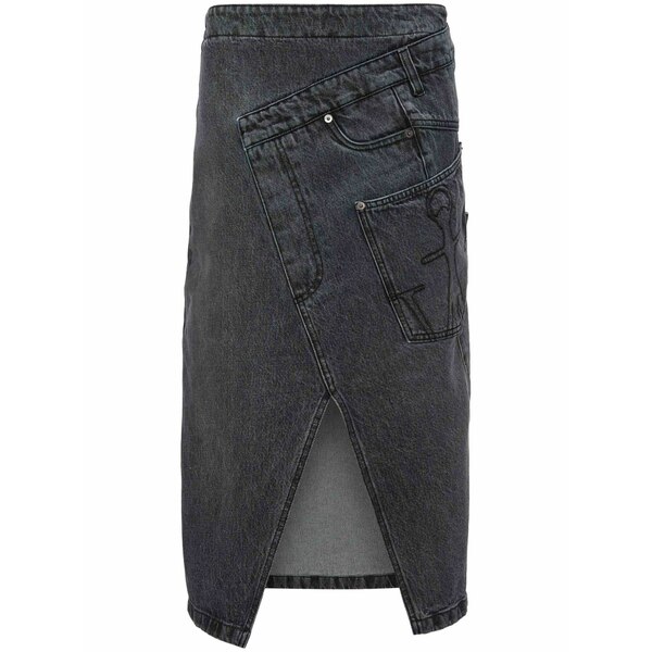J.W.アンダーソン レディース スコート ボトムス Twisted denim MIDI skirt Grey