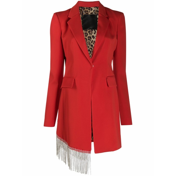 フィリップ飾り気の無い レディース 上衣＆上衣 アウター Crystal fringe blazer Red