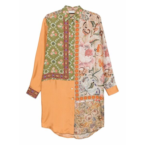 ピエール＝ルイ・マシア レディース プルオーバー トップス Floral-patchwork shirt Orange