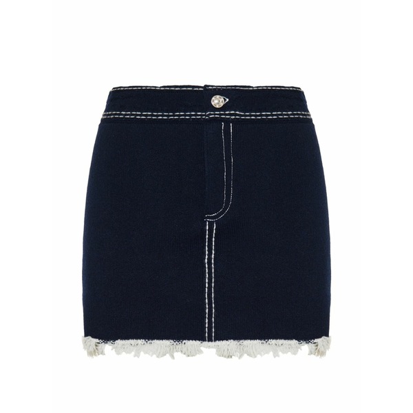 バリー レディース スコート ボトムス Fringed stitching mini skirt Blue