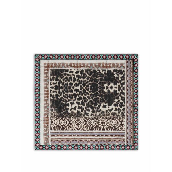ピエール＝ルイ・マシア メンズ えり巻き・袈裟・えり巻き 付属物 Aloeuw leopard geometric silk scarf Neutrals