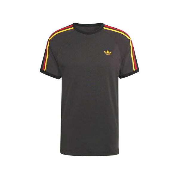 アディダス メンズ ティーシャツ トップス Three-stripes logo t-shirt Brown