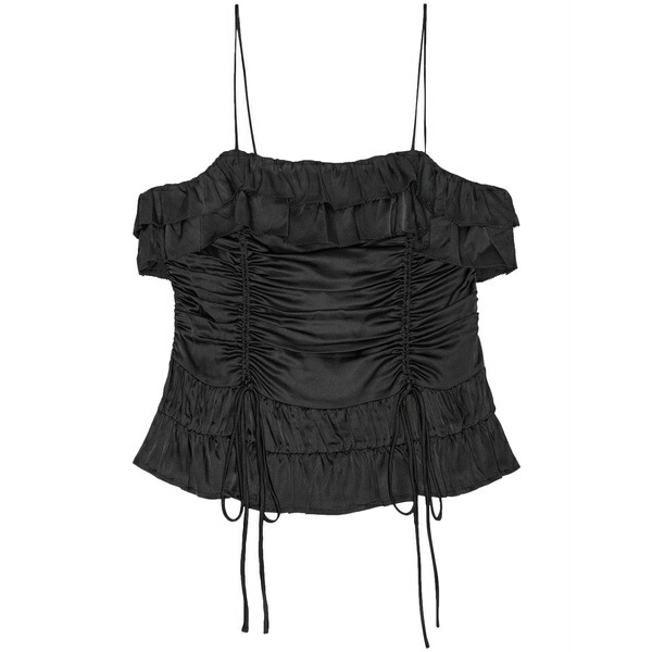 ガニー レディース カットソー トップス Draped top Black