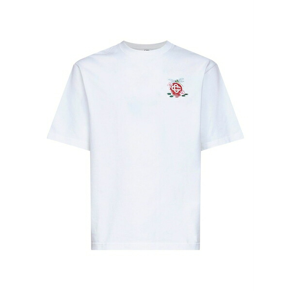 カサブランカ メンズ プルオーバー トップス  floral print t-shirt White
