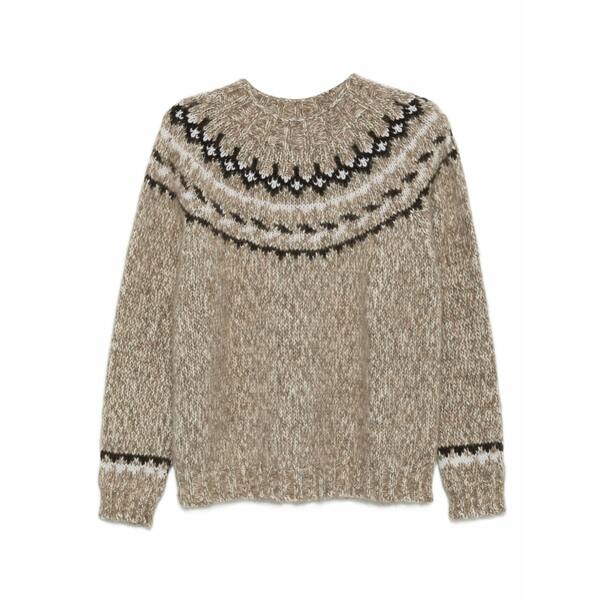 パロッシュ レディース 編み物\u0026プルオーバー アウター Fair isle-knit crew-neck sweater Neutrals