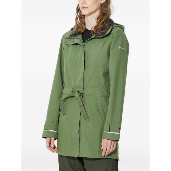 コロンビア レディース 厚地の外套 アウター Here and there￠￠ belted hooded trench coat Green