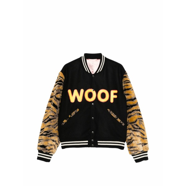 ケンゾー メンズ 上衣＆上衣 アウター Tiger-print logo jacket Black