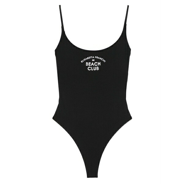 エリザベスフランキ レディース 衣裳 トップス Logo-print swimsuit Black