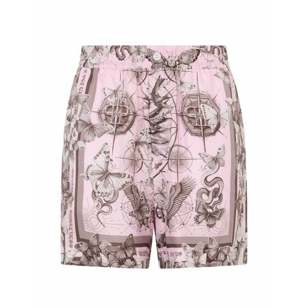 フィリッププレイン レディース カジュアルパンツ ボトムス Butterfly-print shorts Pink|asty