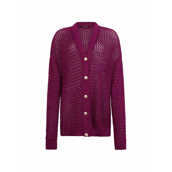 ロベルトカヴァリ レディース ジレー アウター V-neck lurex cardigan Pink