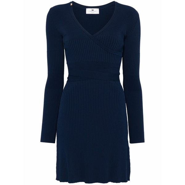 エリザベスフランキ レディース 衣裳 トップス Knitted mini dress Blue