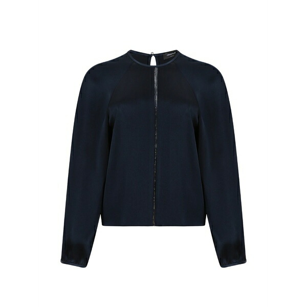 ファビアナ フィリッピ レディース 編み物\u0026ティーシャツ アウター Bead-embellished raglan-sleeve sweater Blue