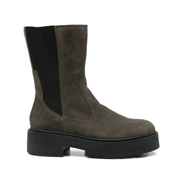 ジェオックス レディース ブーツ シューズ Platform elasticated-panel boots Brown|asty