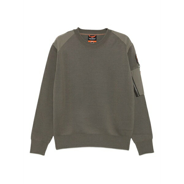 パラジャンパーズ メンズ パーカー・スウェットシャツ アウター Crew-neck panelled sweatshirt  Brown
