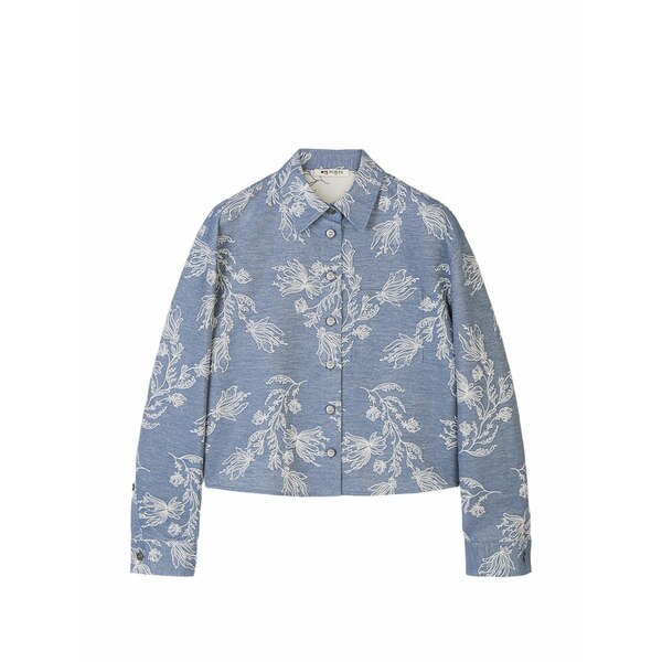 ポーツ 1961 レディース 上衣＆上衣 アウター Floral-embroidered jacket Blue