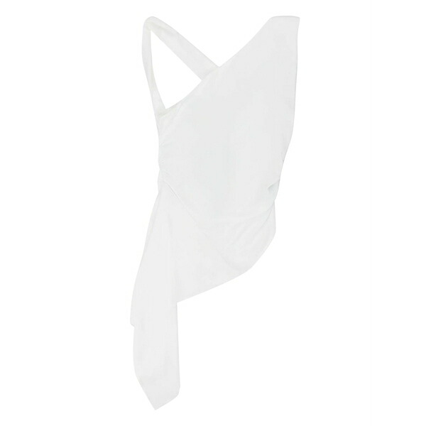 ルード レディース プルオーバー トップス Asymmetrical draped blouse White