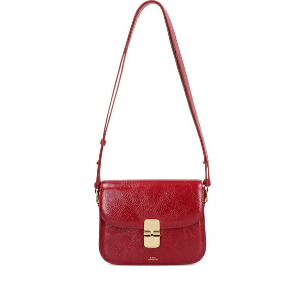 アーペーセー レディース ショルダーバッグ 御徒面子 Small grace flap magnetic-clasp cross-body bag Red