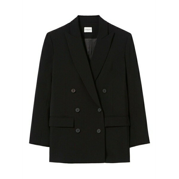 クローディピエルロ レディース ジャケット&ブルゾン アウター Double-breasted blazer Black|asty