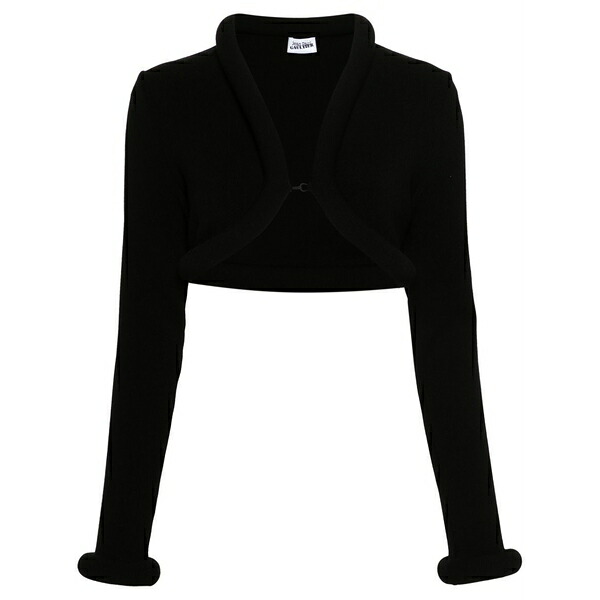 ジャン極点 ゴルチエ レディース ジレー アウター Padded-trim cropped cardigan Black