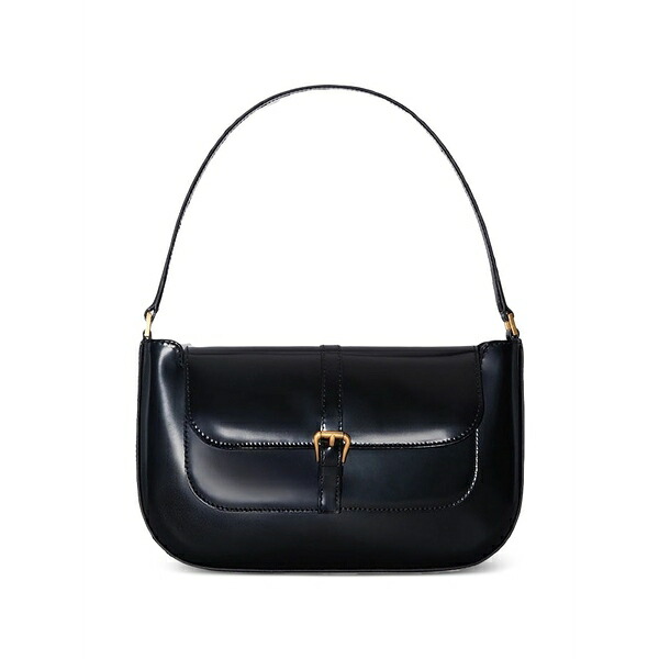 バイ毛皮 レディース ショルダーバッグ 御徒面子 Miranda  leather shoulder bag Black