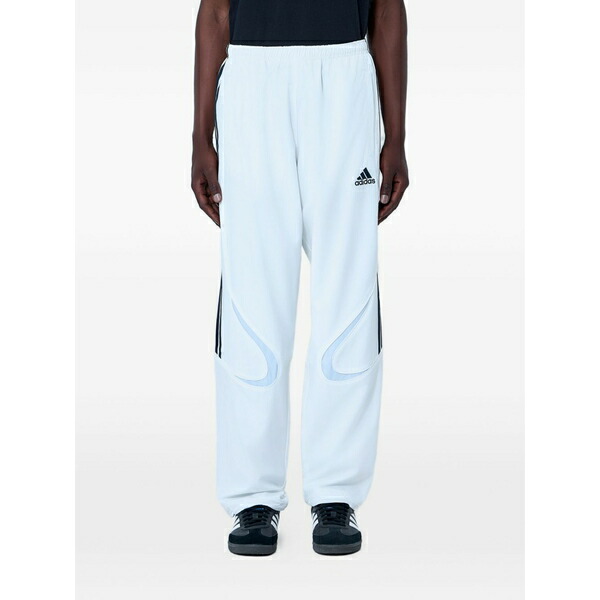 アディダス メンズ 心地よいズボン下 ボトムス Side-stripe track pants White