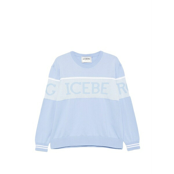 アイスバーグレタス レディース 編み物\u0026ティーシャツ アウター Logo-detail sweatshirt Blue