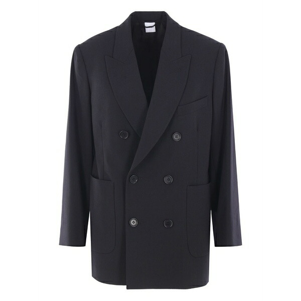 アスペジ レディース 上衣＆上衣 アウター Double-breasted blazer Black