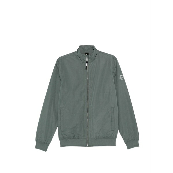 エコアルフ メンズ 上衣＆上衣 アウター Zip-up high-neck jacket Green