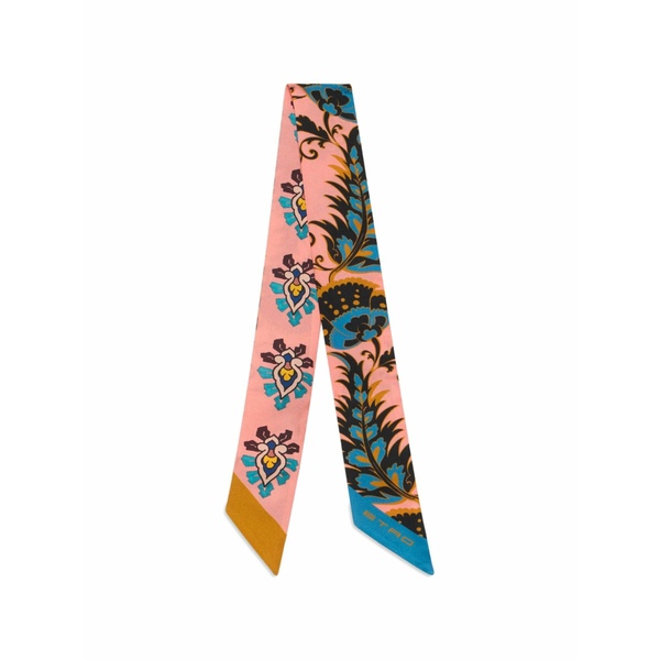 エトロ レディース 消音装置・袈裟・えり巻き 添え物 Paisley floral scarf Pink