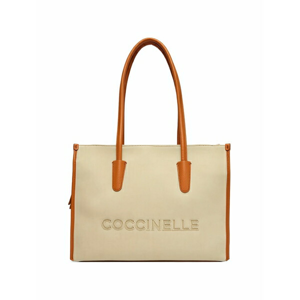 コチネレ レディース トートバッグ 御徒面子 Myrtha embossed tote bag Neutrals