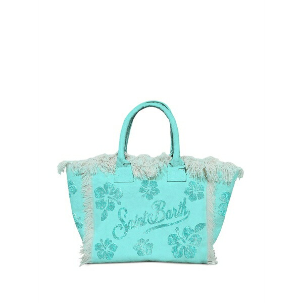 エムシーツーセイントバース レディース トートバッグ 御徒面子 Vanity floral fringe tote bag Blue