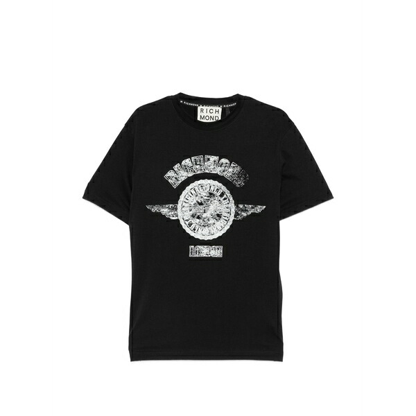 ジョン バージニアの州都 メンズ ティーシャツ トップス Logo-detail t-shirt Black
