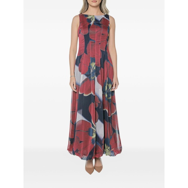 テッドベーカー レディース 衣装 トップス Laynia floral-print bubble-hem maxi dress Blue