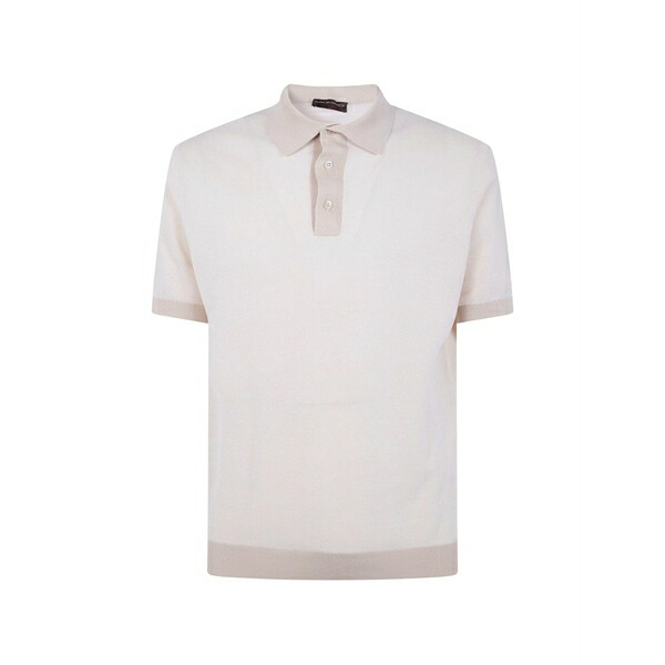 フィリッポ デ ラウレンティス メンズ スポーツシャツ トップス Short-sleeve polo shirt Neutrals
