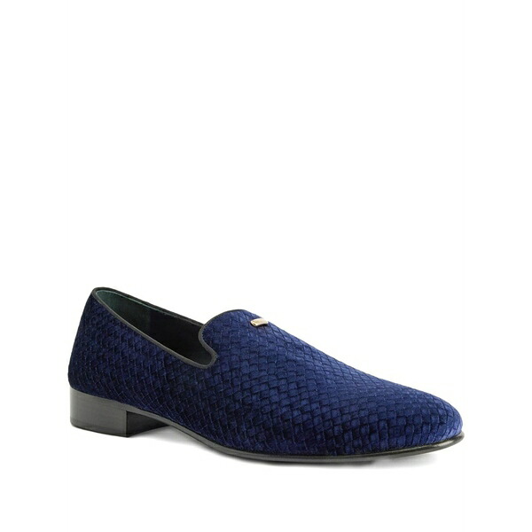 ジュゼッペザノッティ メンズ スリッポン・ローファー シューズ Woven-pattern velvet loafers -