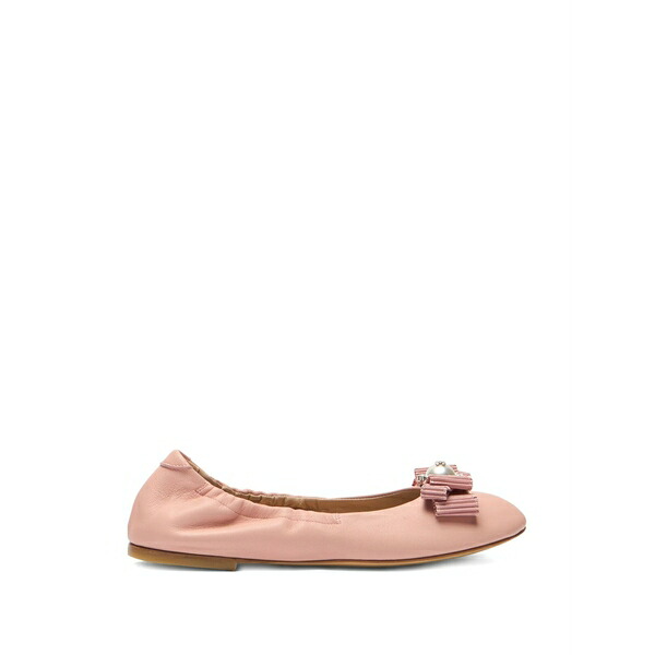 カサディ レディース サンダル シューズ Bow-detail ballet flats Pink