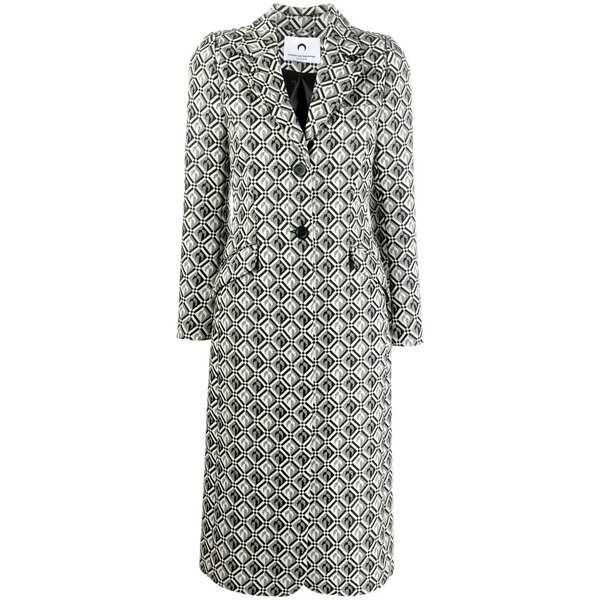 米国海兵隊員 独居室 レディース 厚地の外套 アウター Moon diamant single-brestead coat White