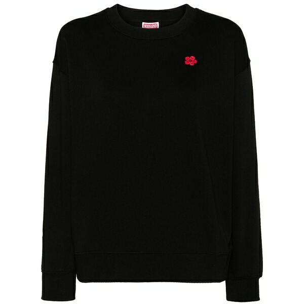 ケンゾー レディース 編み物\u0026プルオーバー アウター Boke flower-patch cotton sweatshirt Black