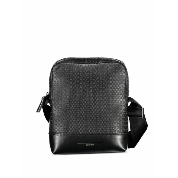 カルバンクライン メンズ ショルダーバッグ 御徒面子 Monogram-embossed shoulder bag Black