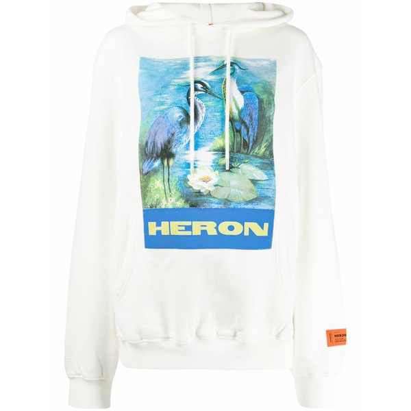 戸呂 プレストン レディース パーカー・スウェットシャツ アウター Logo print hoodie White