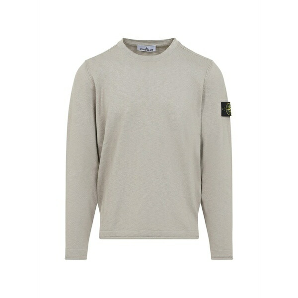ストーンアイランド メンズ 編み物\u0026プルオーバー アウター Logo-patch crew-neck sweater Neutrals