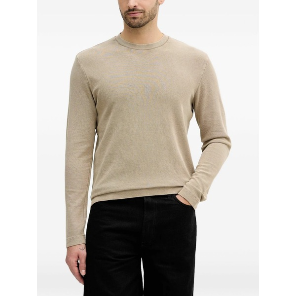 ジョープ メンズ ティーシャツ トップス Long-sleeve crew-neck t-shirt Neutrals