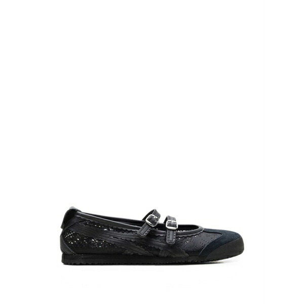 オニツカタイガー レディース スニーカー シューズ Mexico 66 buckle-fastening sneakers Black