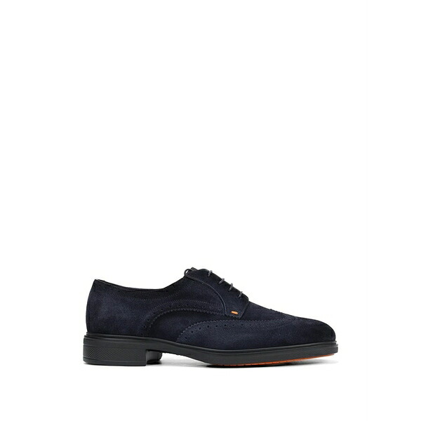 サントーニ メンズ 御召しものシューズ シューズ Leather derby shoes Blue
